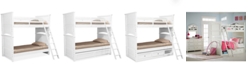 Furniture Roseville Twin Over Twin Kids Bunk Bed